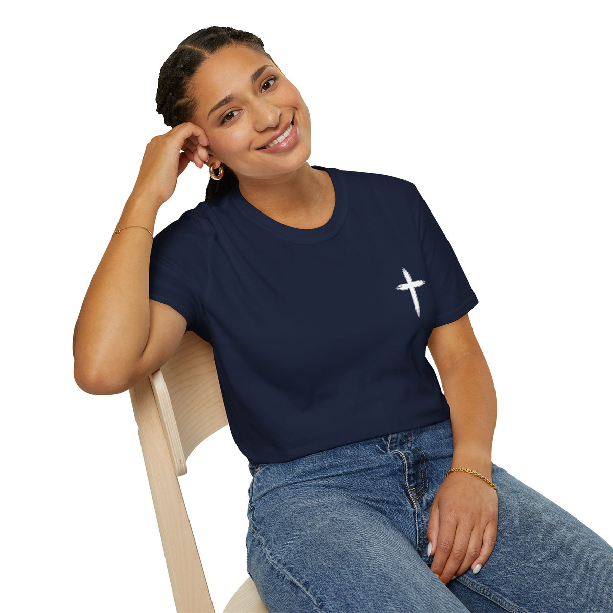 Christian Cross Pocket T-Shirt — Minimal Faith Graphic Tee
