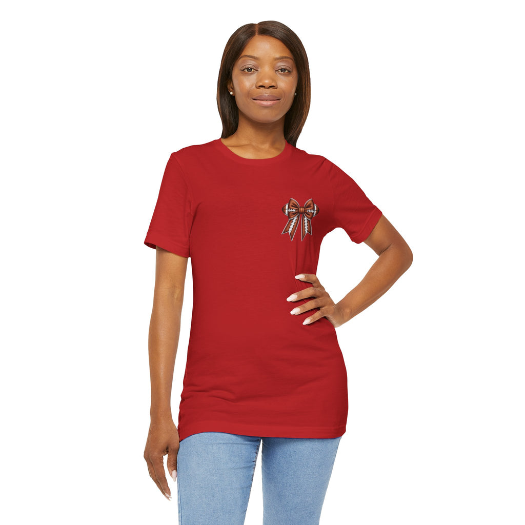 Football Mom T-Shirt — "My Heart Is On The Line" Graphic Tee for Game Day