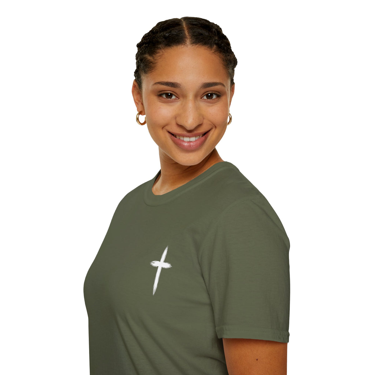 Christian Cross Pocket T-Shirt — Minimal Faith Graphic Tee
