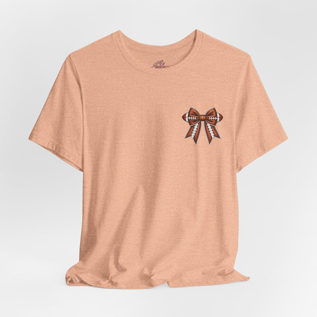 Football Mom T-Shirt — "My Heart Is On The Line" Graphic Tee for Game Day
