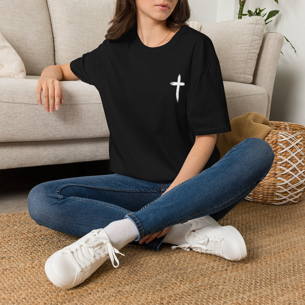 Christian Cross Pocket T-Shirt — Minimal Faith Graphic Tee