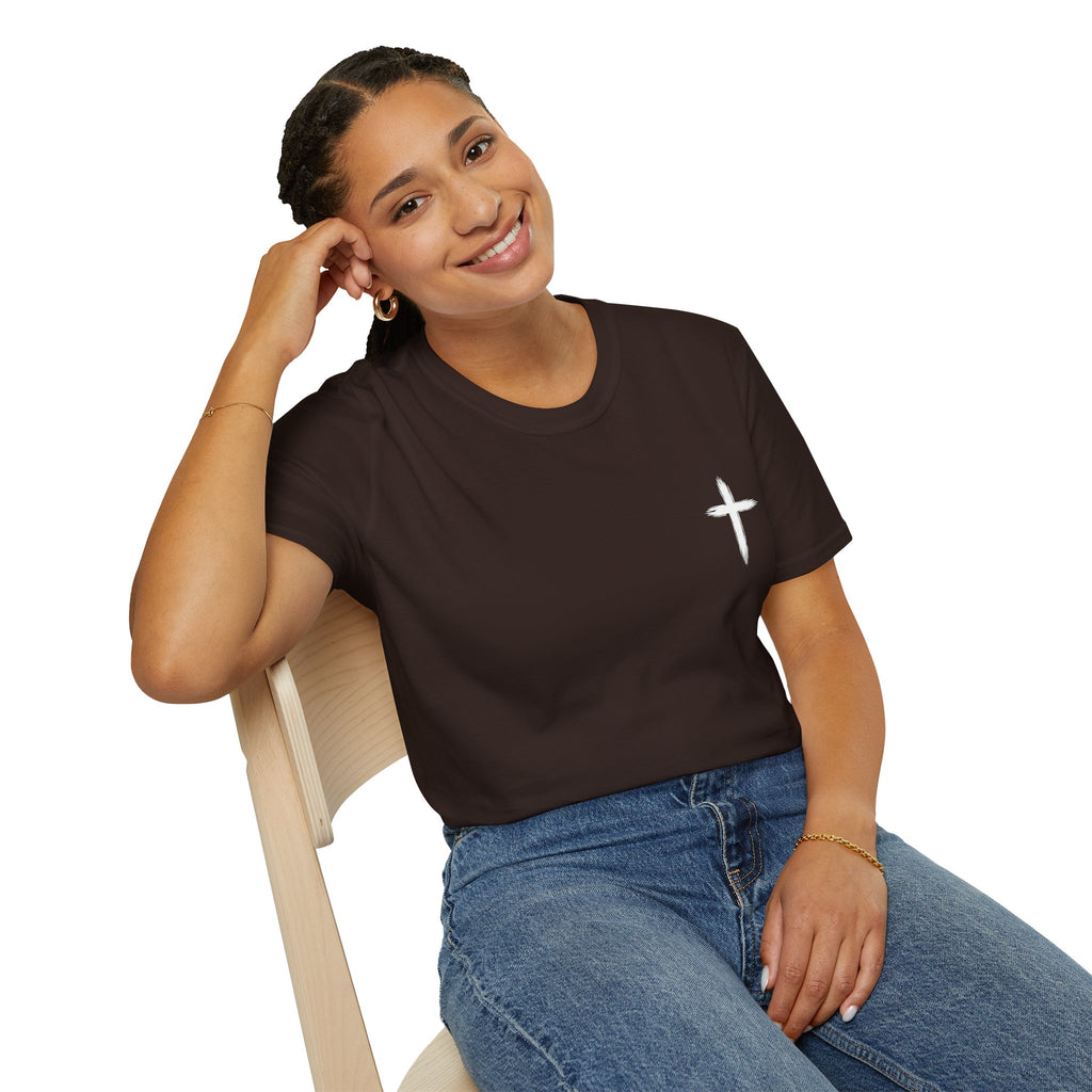 Christian Cross Pocket T-Shirt — Minimal Faith Graphic Tee
