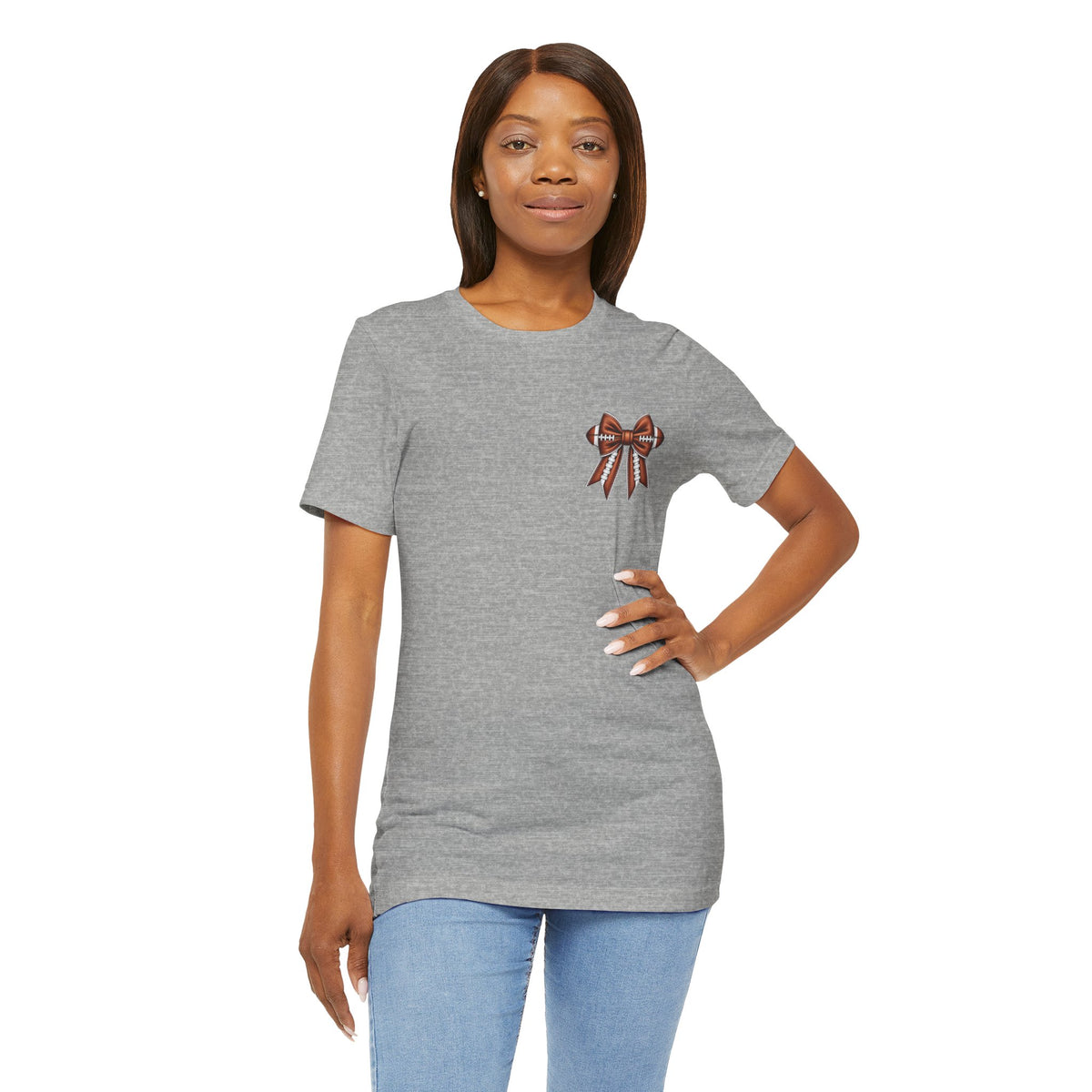 Football Mom T-Shirt — "My Heart Is On The Line" Graphic Tee for Game Day