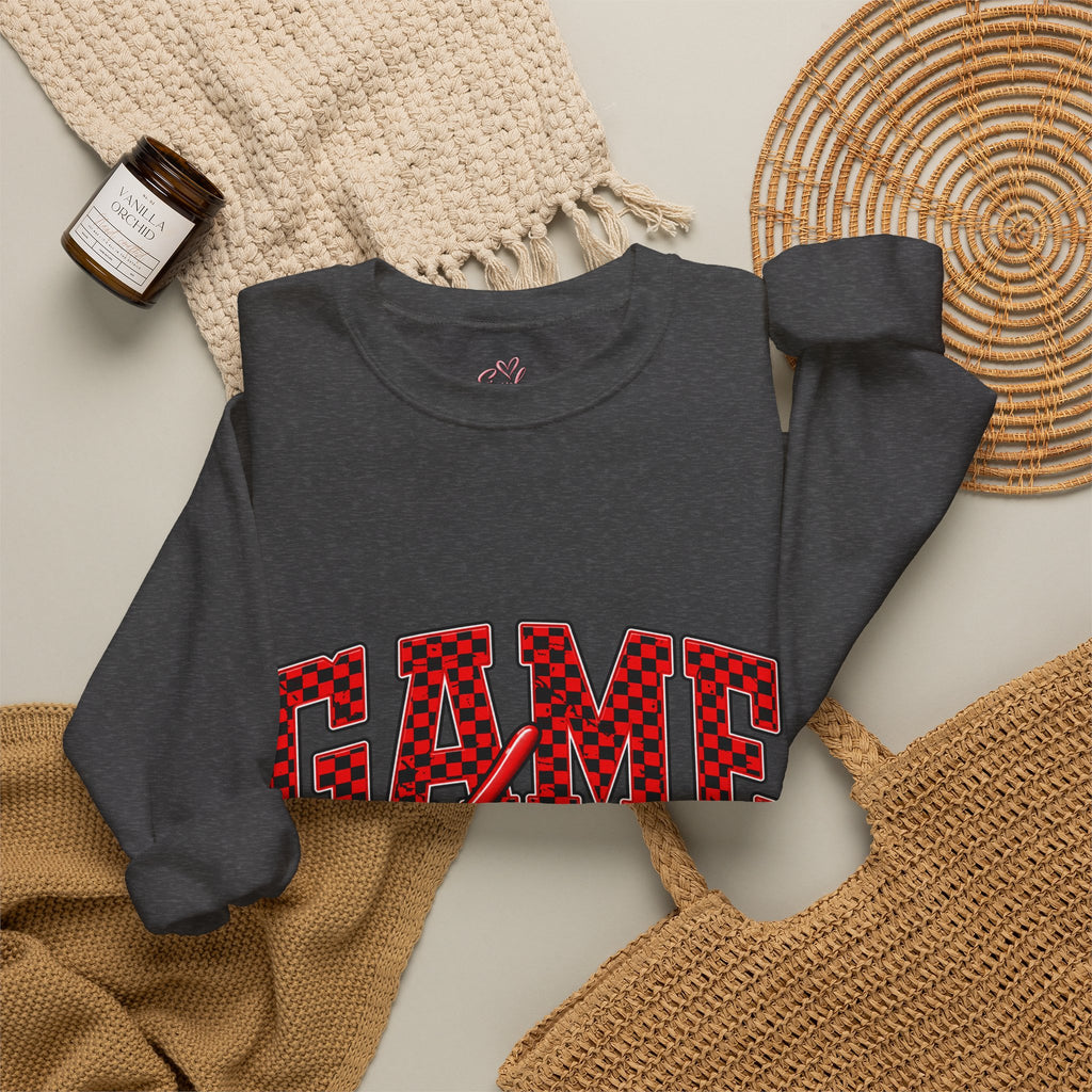 Game Day Crewneck Sweatshirt — Marquee Lettering Sports Pullover