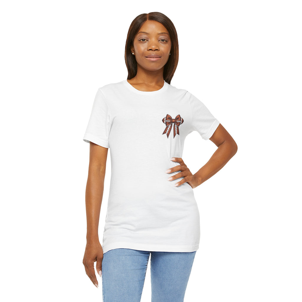 Football Mom T-Shirt — "My Heart Is On The Line" Graphic Tee for Game Day