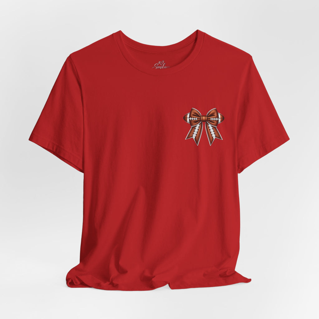 Football Mom T-Shirt — "My Heart Is On The Line" Graphic Tee for Game Day