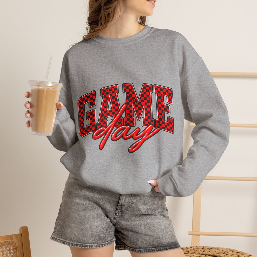 Game Day Crewneck Sweatshirt — Marquee Lettering Sports Pullover