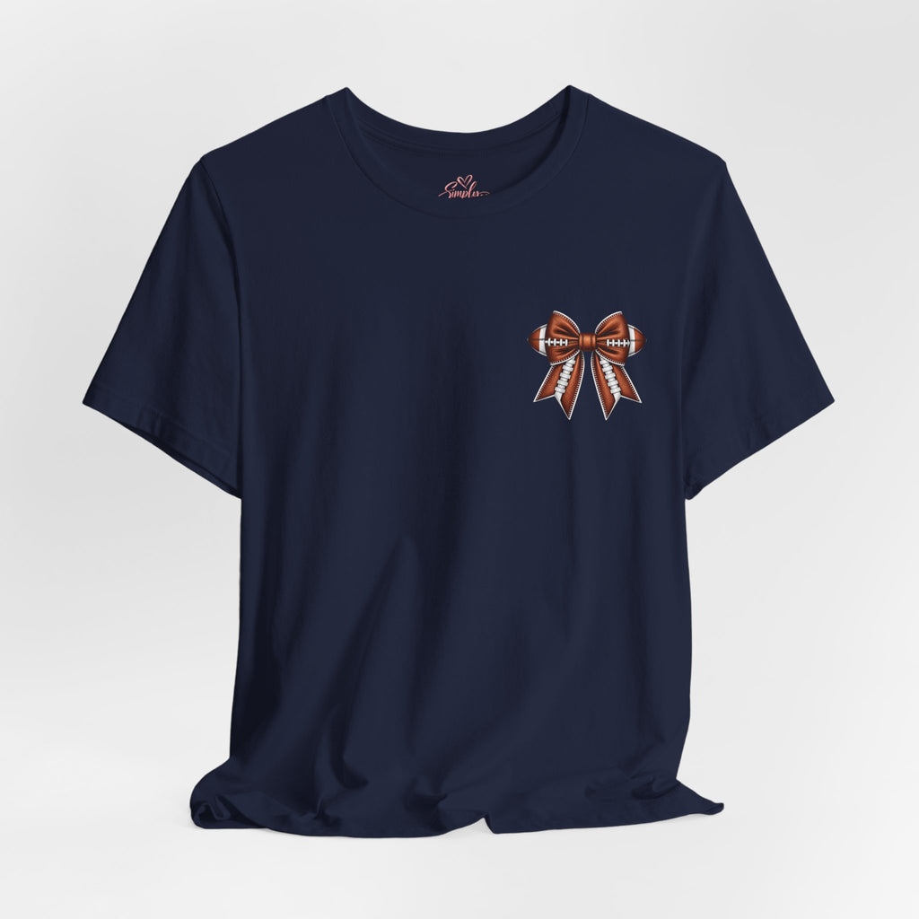 Football Mom T-Shirt — "My Heart Is On The Line" Graphic Tee for Game Day