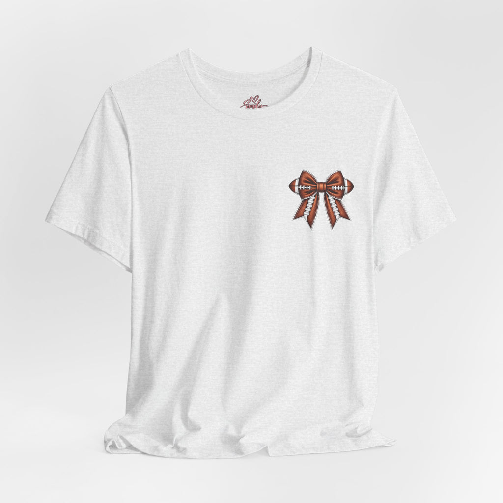 Football Mom T-Shirt — "My Heart Is On The Line" Graphic Tee for Game Day