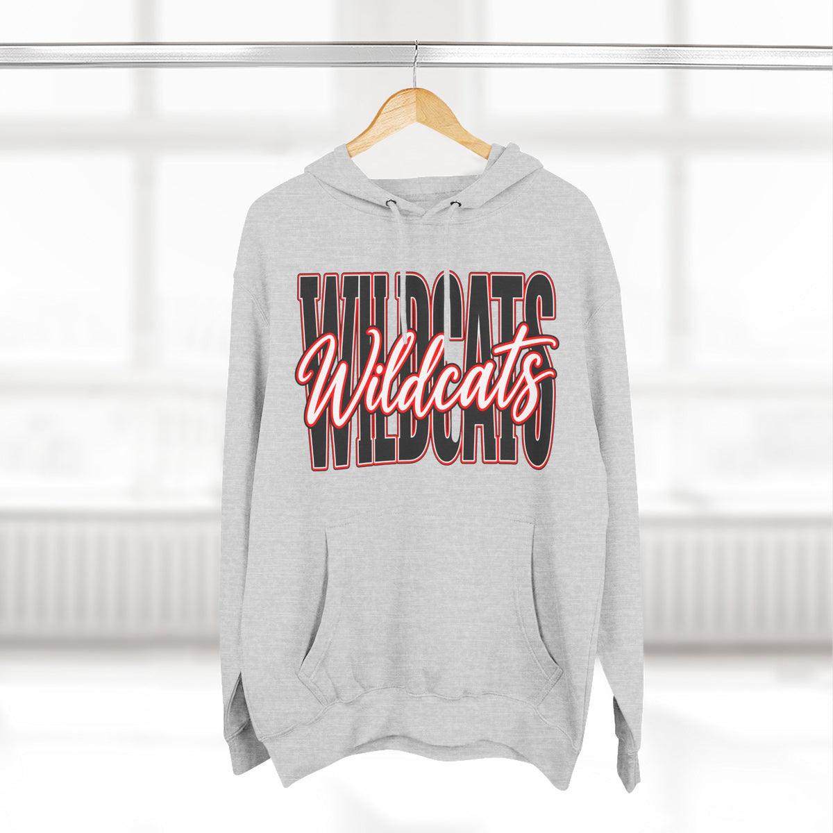 Three-Panel Fleece Hoodie