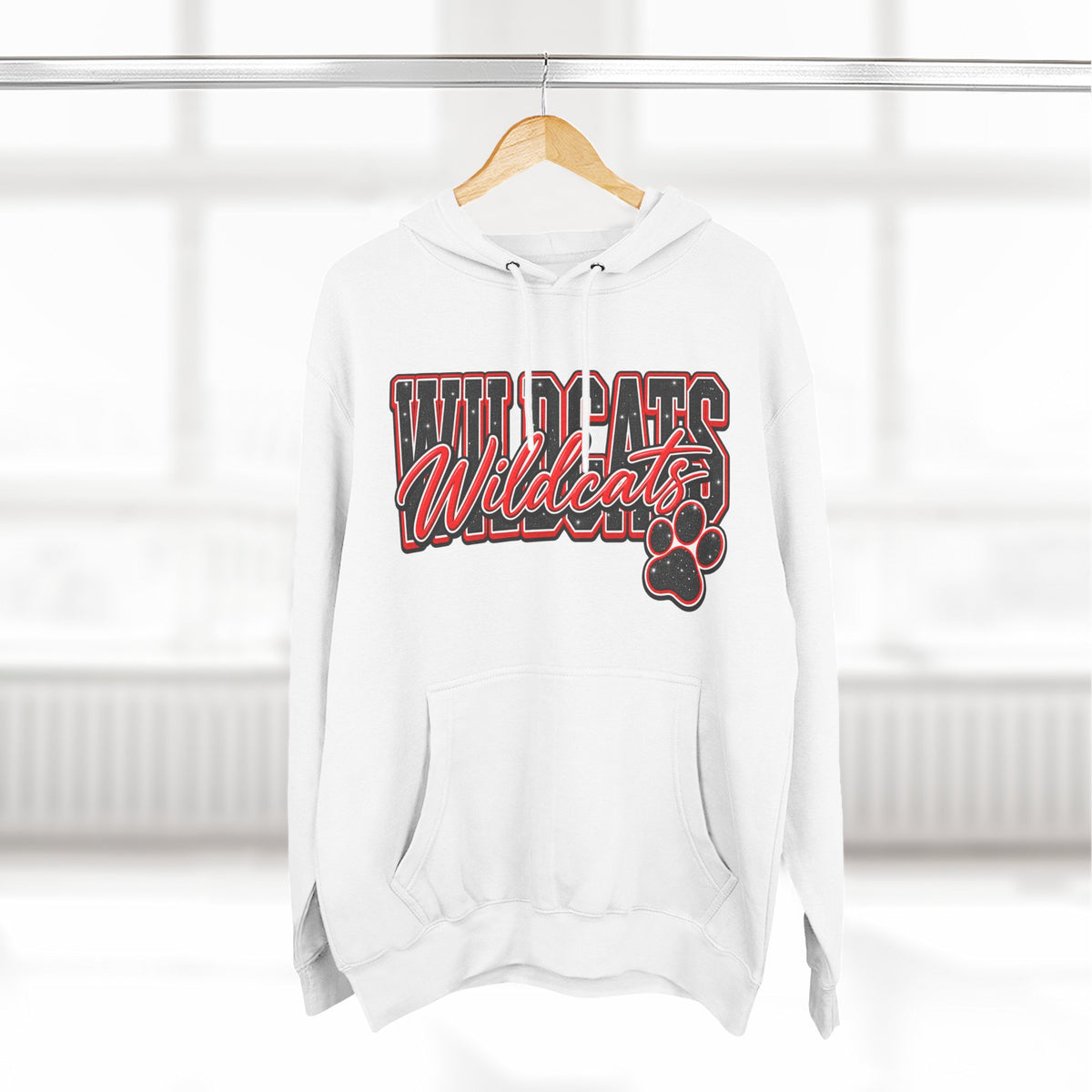 Three-Panel Fleece Hoodie