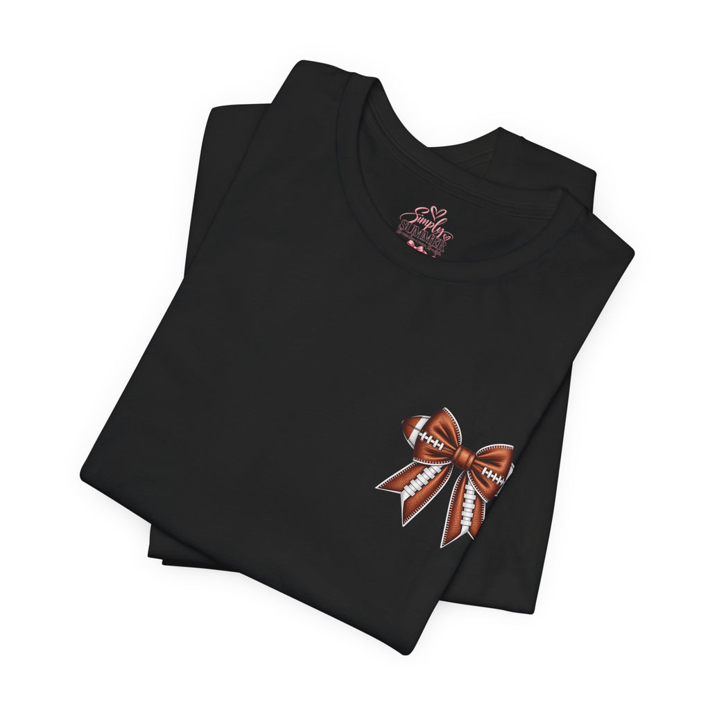 Football Mom T-Shirt — "My Heart Is On The Line" Graphic Tee for Game Day