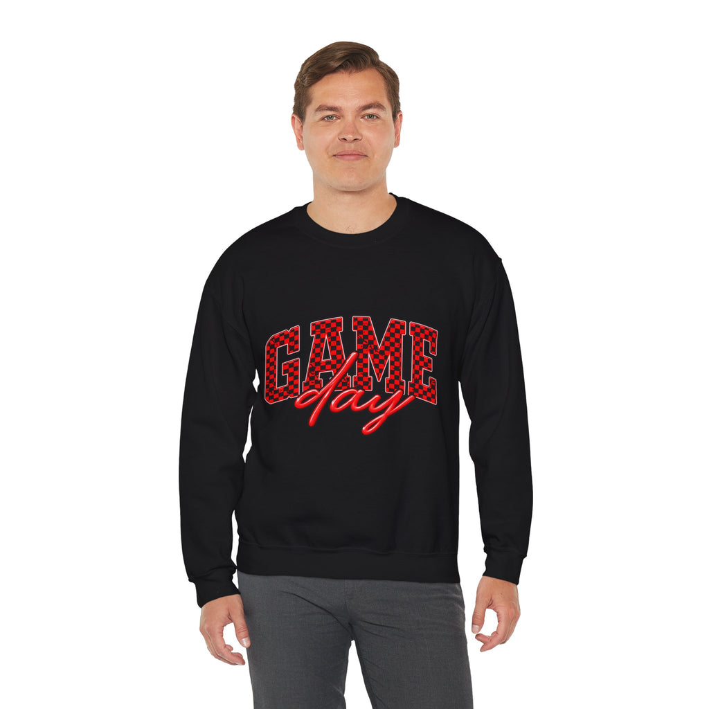 Game Day Crewneck Sweatshirt — Marquee Lettering Sports Pullover