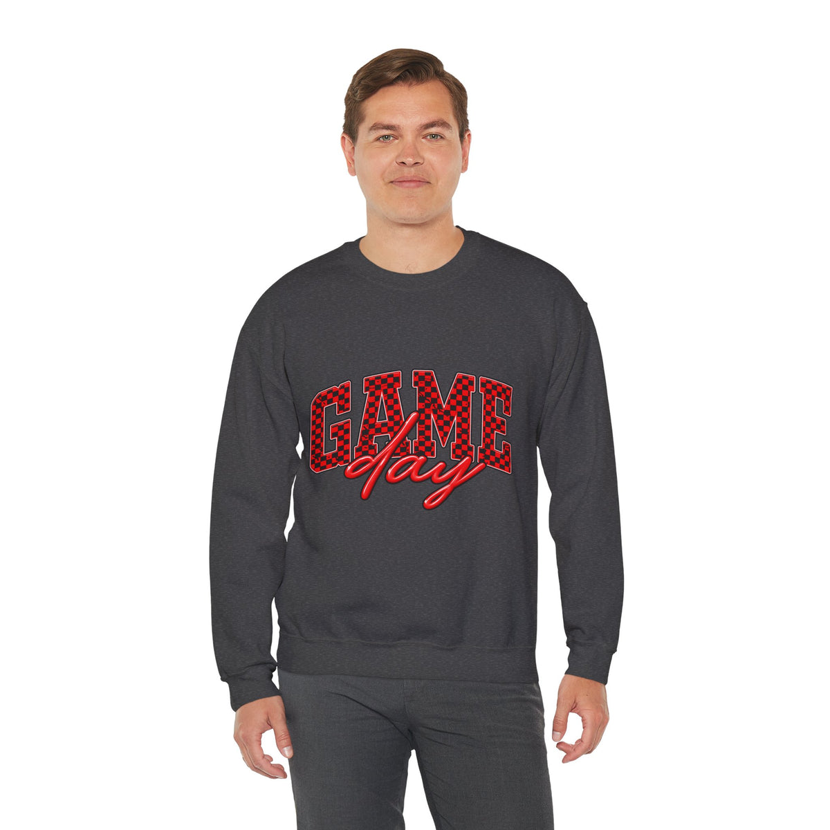 Game Day Crewneck Sweatshirt — Marquee Lettering Sports Pullover