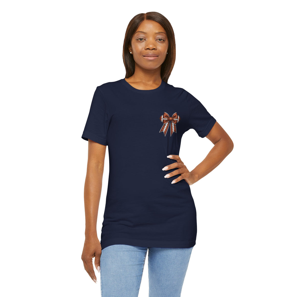 Football Mom T-Shirt — "My Heart Is On The Line" Graphic Tee for Game Day