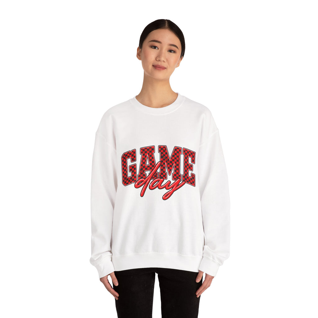 Game Day Crewneck Sweatshirt — Marquee Lettering Sports Pullover