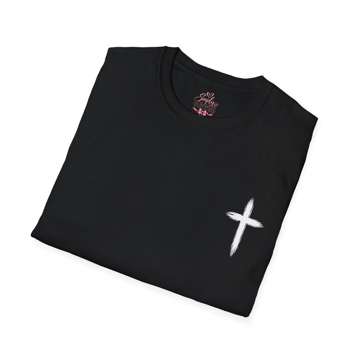 Christian Cross Pocket T-Shirt — Minimal Faith Graphic Tee