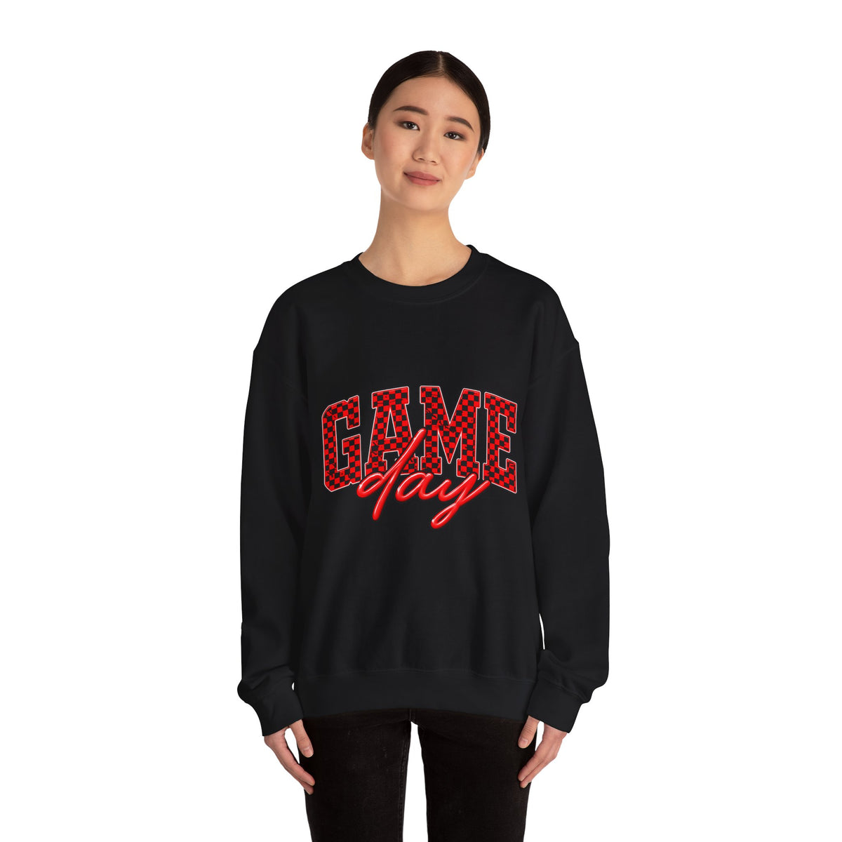 Game Day Crewneck Sweatshirt — Marquee Lettering Sports Pullover