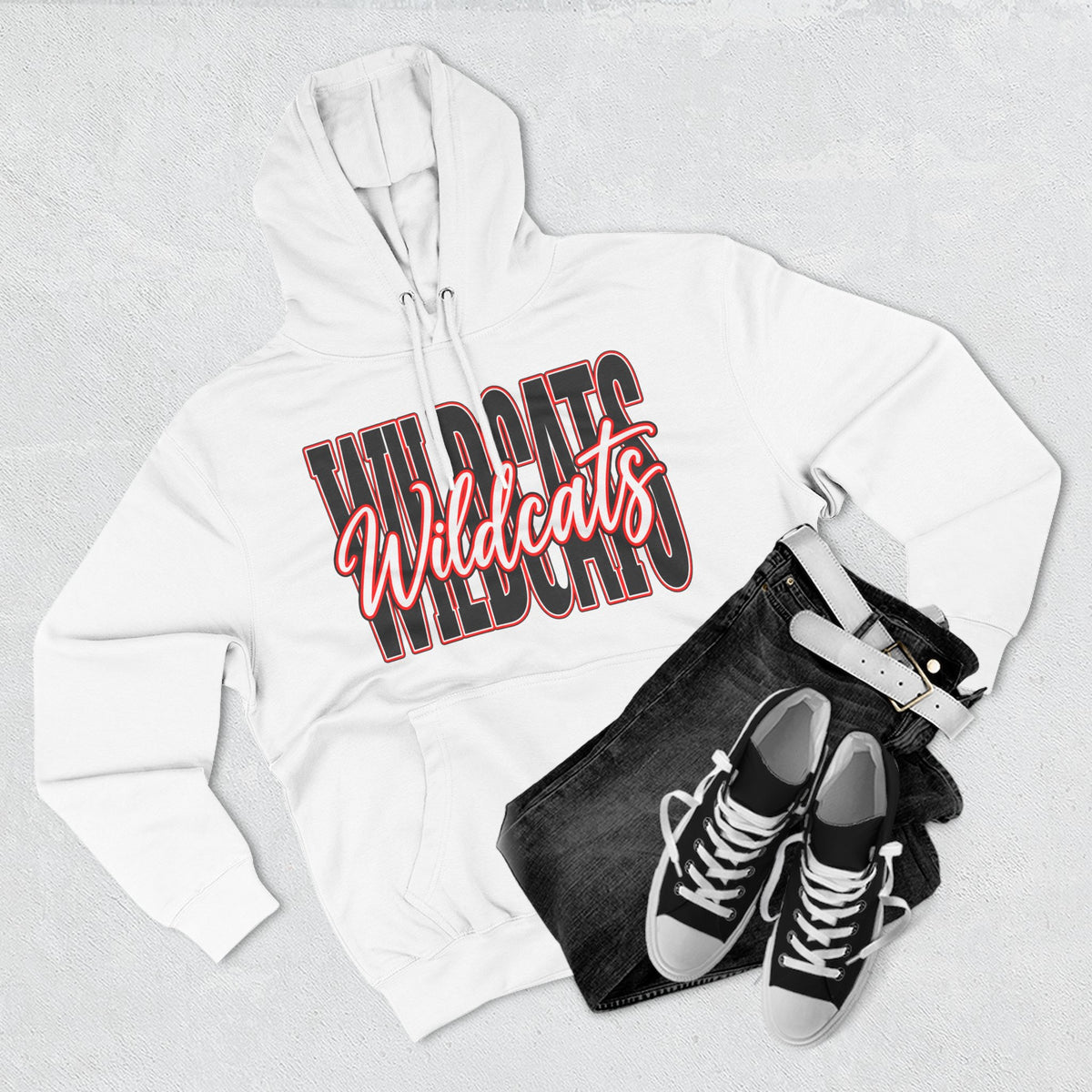 Three-Panel Fleece Hoodie