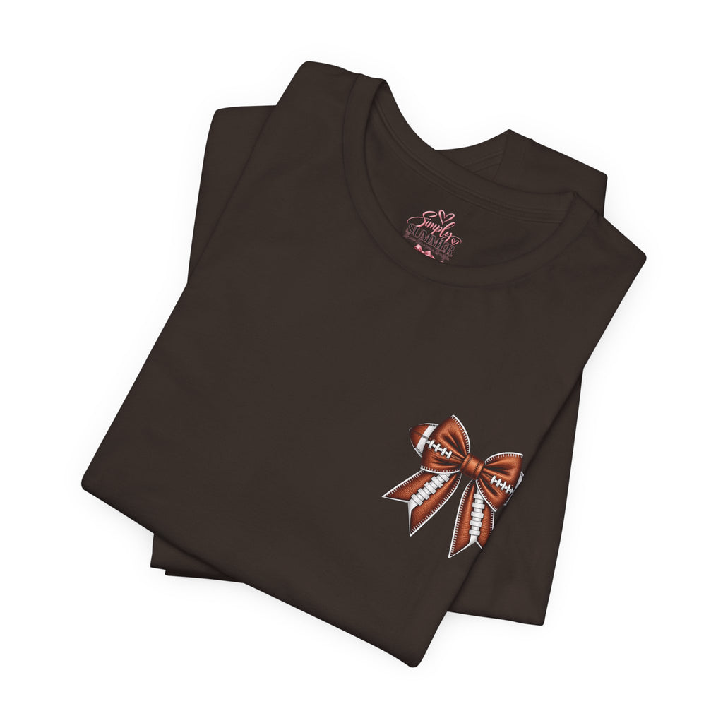 Football Mom T-Shirt — "My Heart Is On The Line" Graphic Tee for Game Day