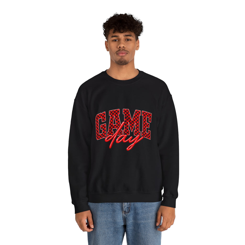 Game Day Crewneck Sweatshirt — Marquee Lettering Sports Pullover