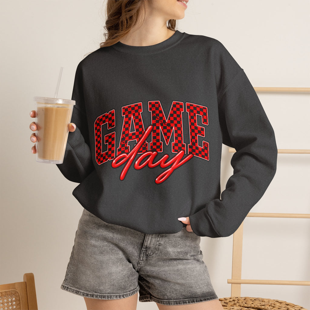 Game Day Crewneck Sweatshirt — Marquee Lettering Sports Pullover