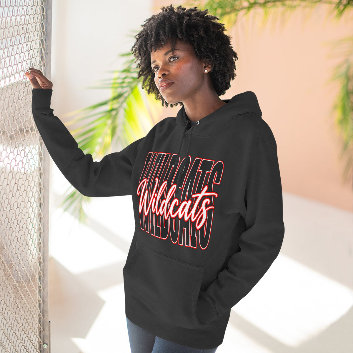 Three-Panel Fleece Hoodie