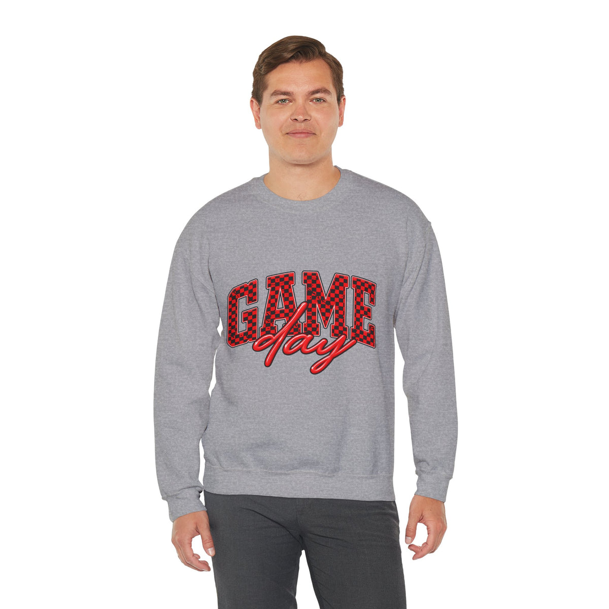 Game Day Crewneck Sweatshirt — Marquee Lettering Sports Pullover
