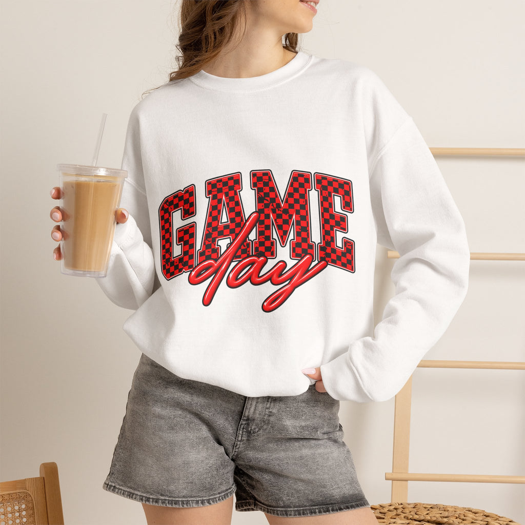 Game Day Crewneck Sweatshirt — Marquee Lettering Sports Pullover