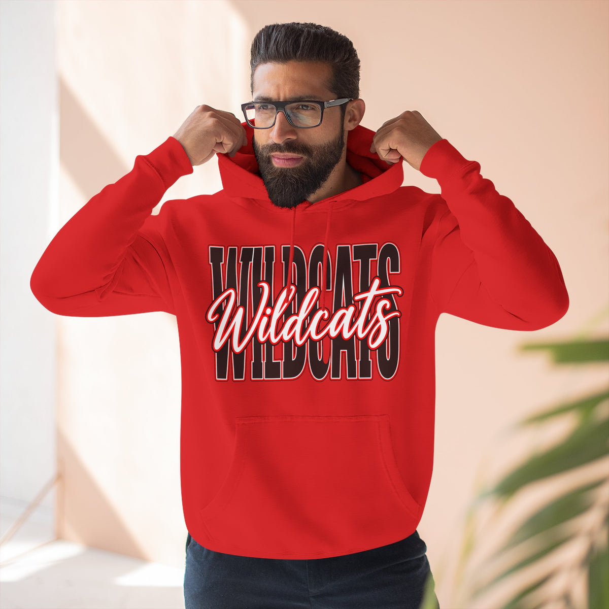 Three-Panel Fleece Hoodie
