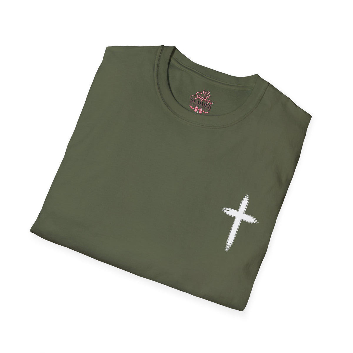 Christian Cross Pocket T-Shirt — Minimal Faith Graphic Tee