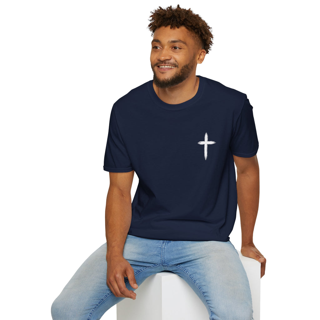 Christian Cross Pocket T-Shirt — Minimal Faith Graphic Tee