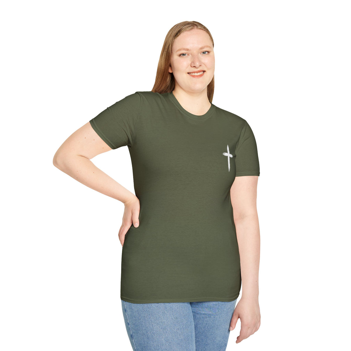 Christian Cross Pocket T-Shirt — Minimal Faith Graphic Tee