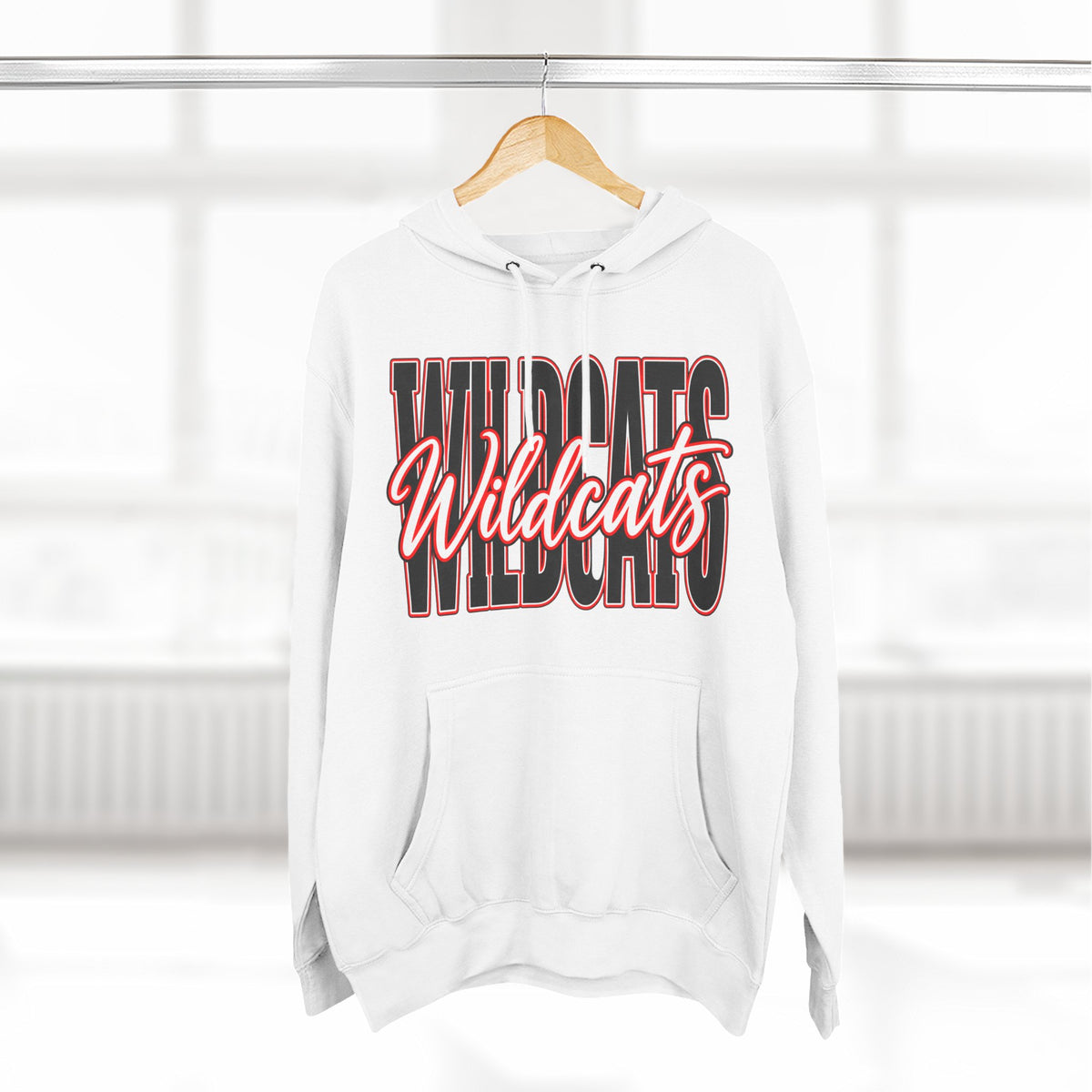 Three-Panel Fleece Hoodie