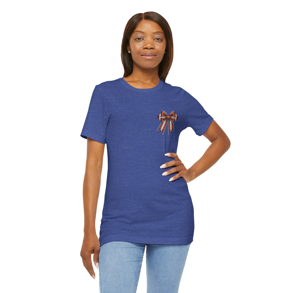 Football Mom T-Shirt — "My Heart Is On The Line" Graphic Tee for Game Day