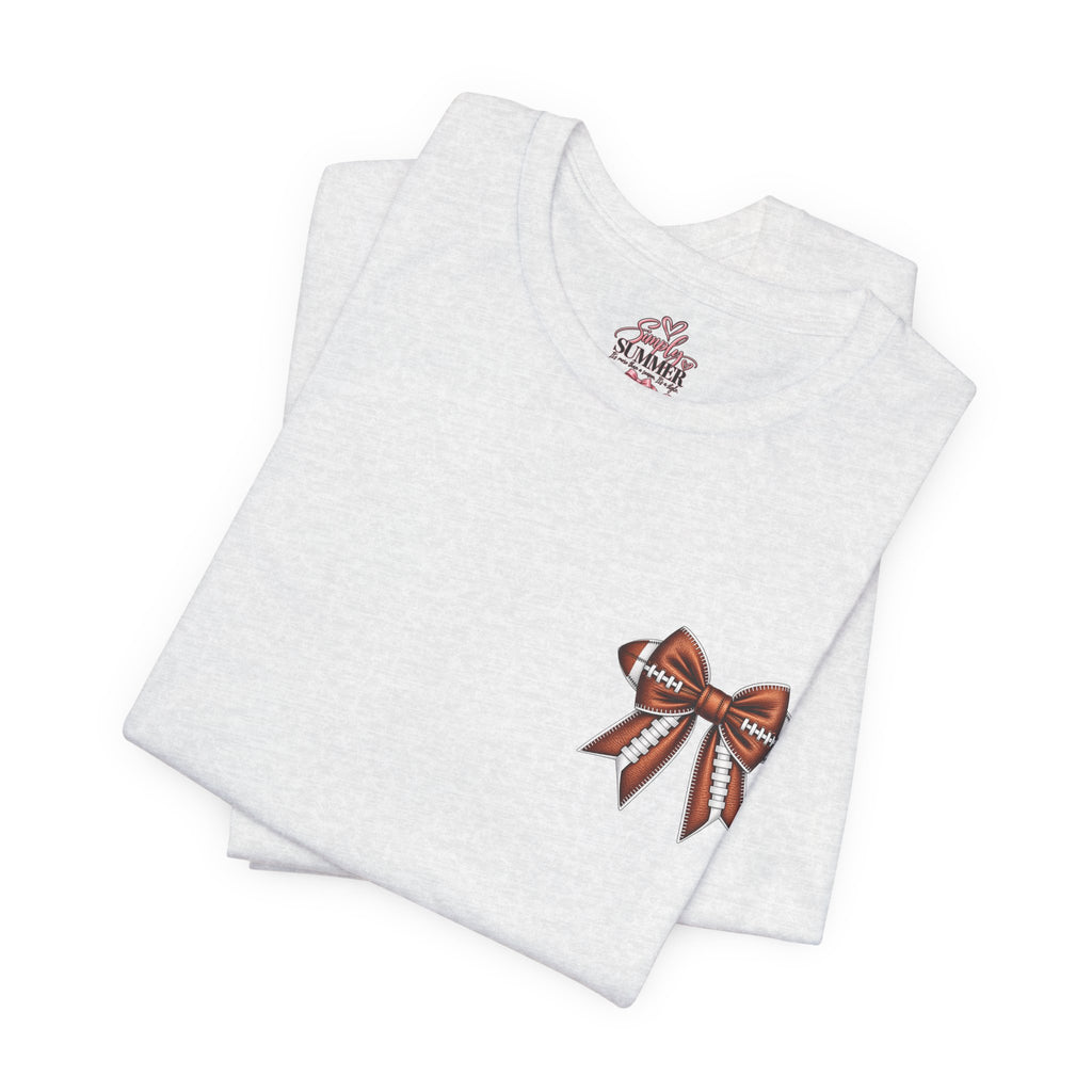 Football Mom T-Shirt — "My Heart Is On The Line" Graphic Tee for Game Day