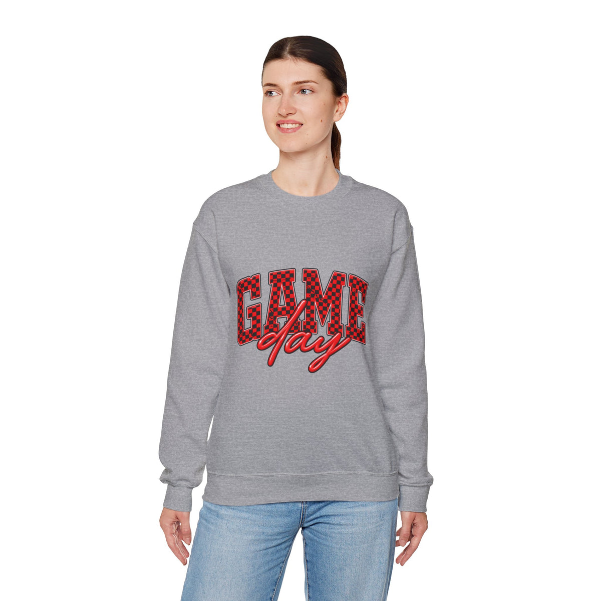 Game Day Crewneck Sweatshirt — Marquee Lettering Sports Pullover