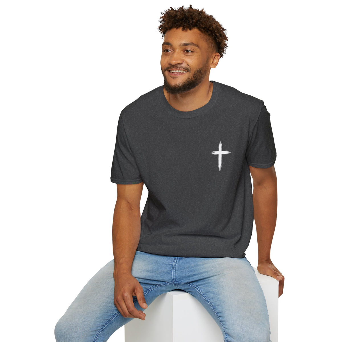 Christian Cross Pocket T-Shirt — Minimal Faith Graphic Tee