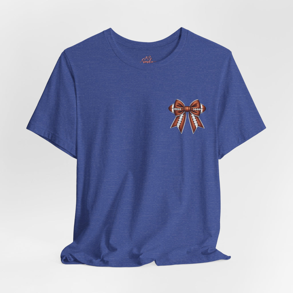 Football Mom T-Shirt — "My Heart Is On The Line" Graphic Tee for Game Day