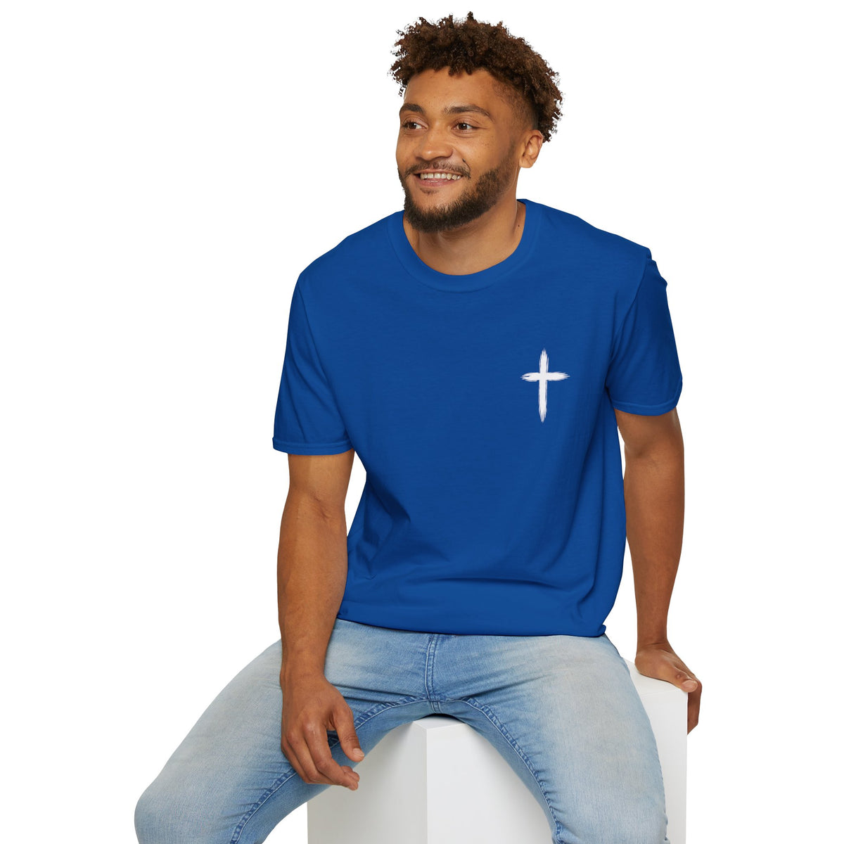 Christian Cross Pocket T-Shirt — Minimal Faith Graphic Tee