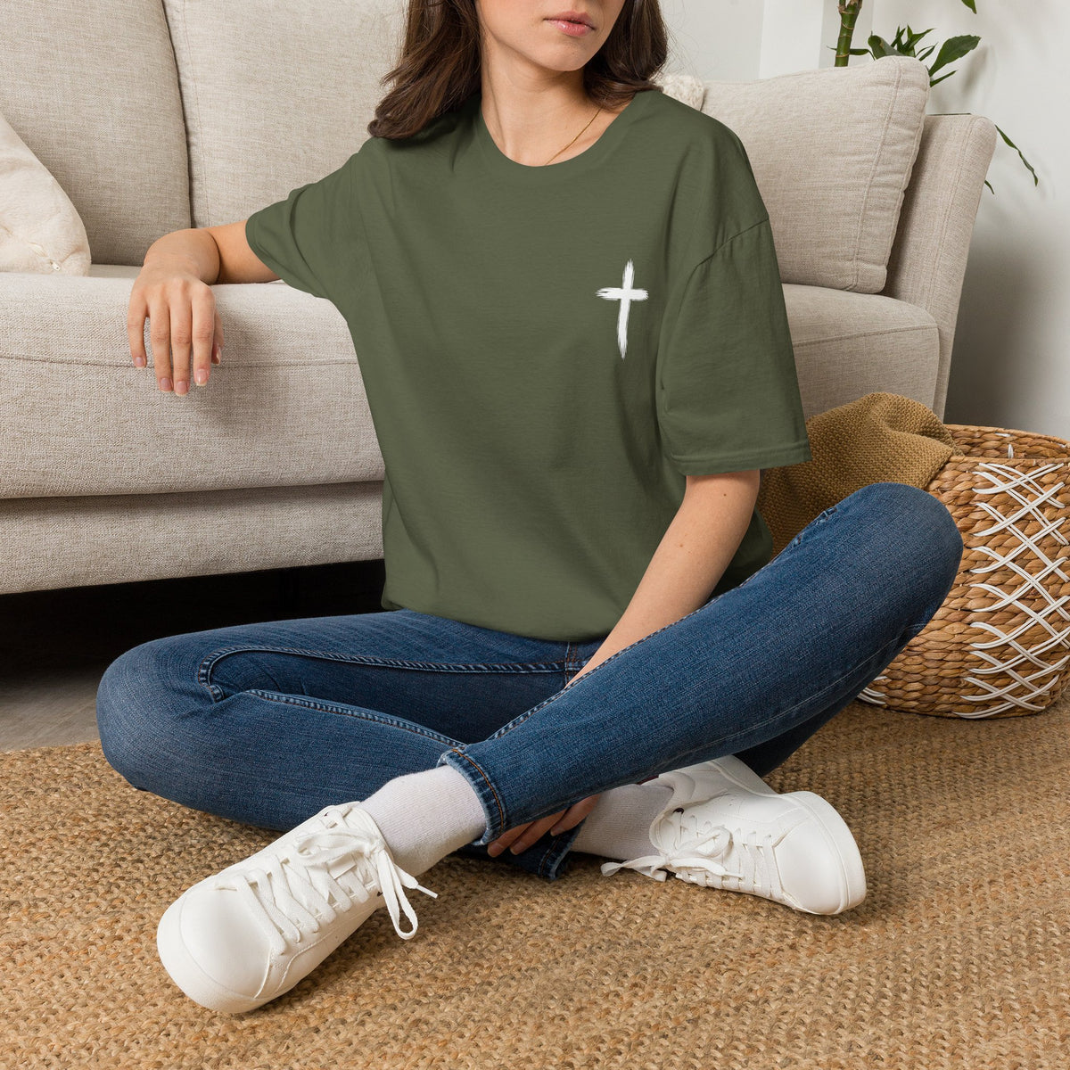 Christian Cross Pocket T-Shirt — Minimal Faith Graphic Tee