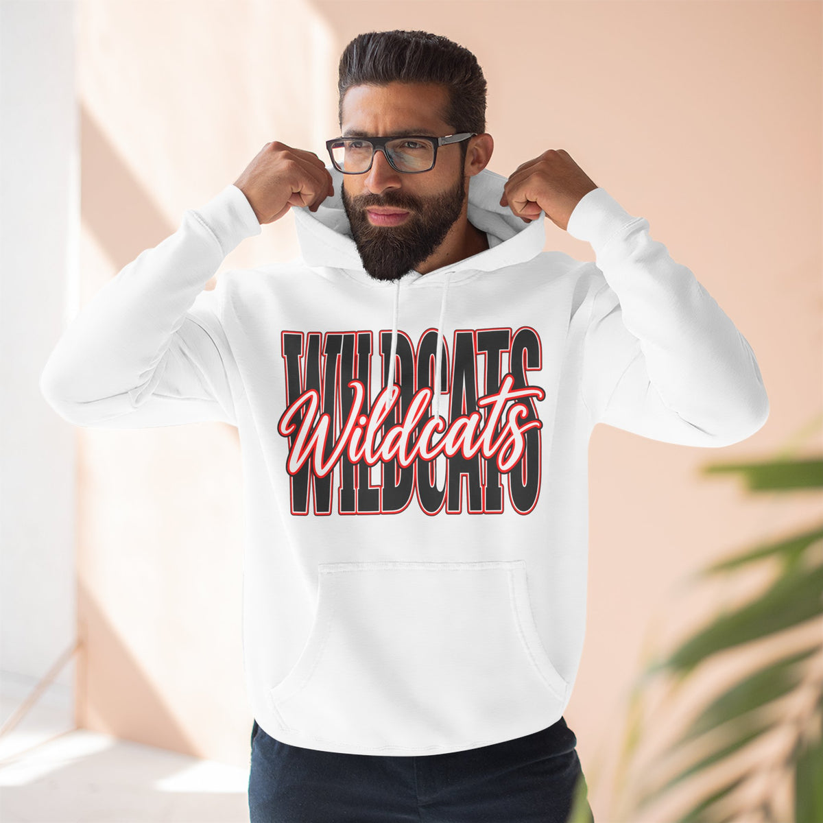 Three-Panel Fleece Hoodie