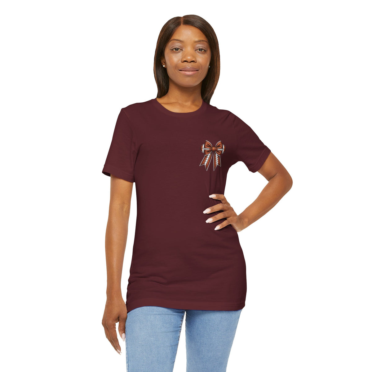 Football Mom T-Shirt — "My Heart Is On The Line" Graphic Tee for Game Day