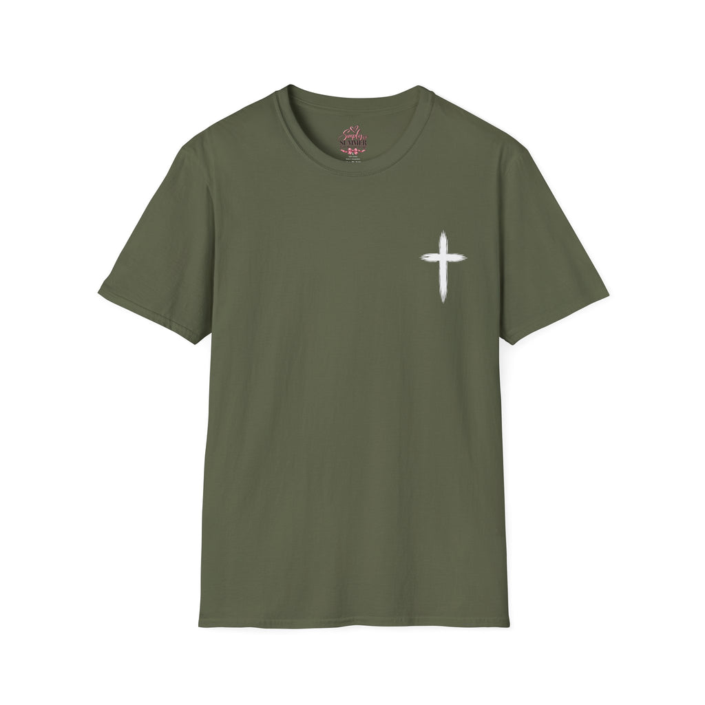 Christian Cross Pocket T-Shirt — Minimal Faith Graphic Tee