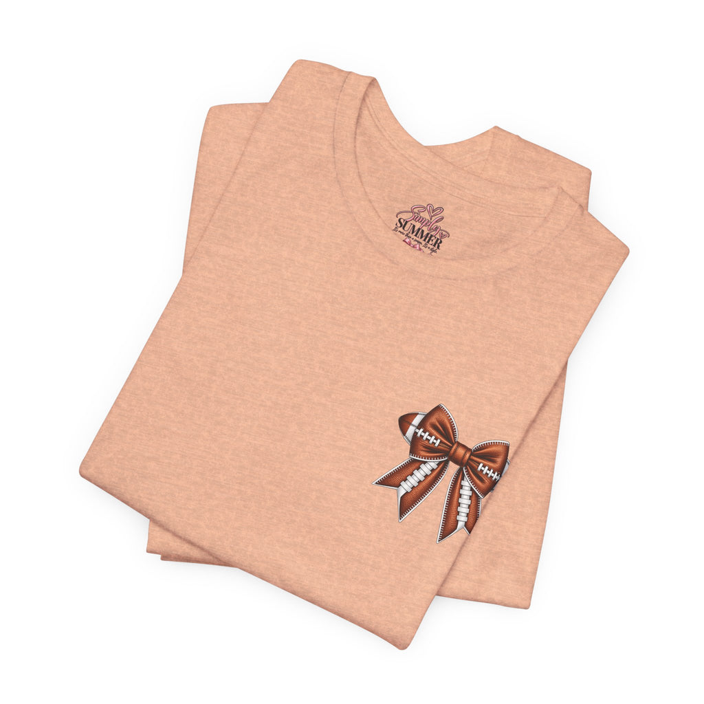 Football Mom T-Shirt — "My Heart Is On The Line" Graphic Tee for Game Day