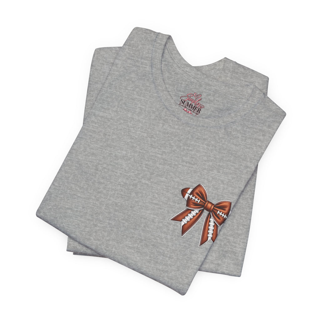 Football Mom T-Shirt — "My Heart Is On The Line" Graphic Tee for Game Day