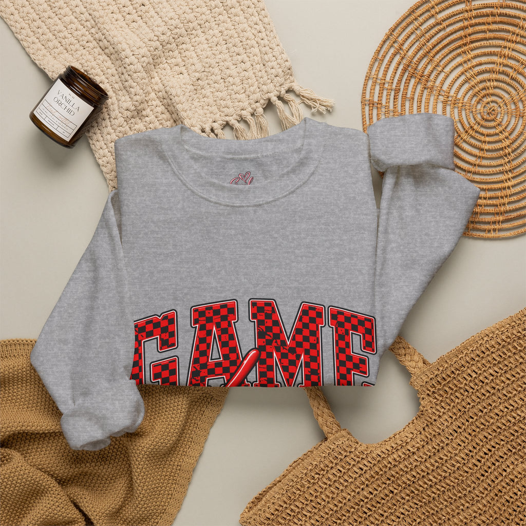 Game Day Crewneck Sweatshirt — Marquee Lettering Sports Pullover