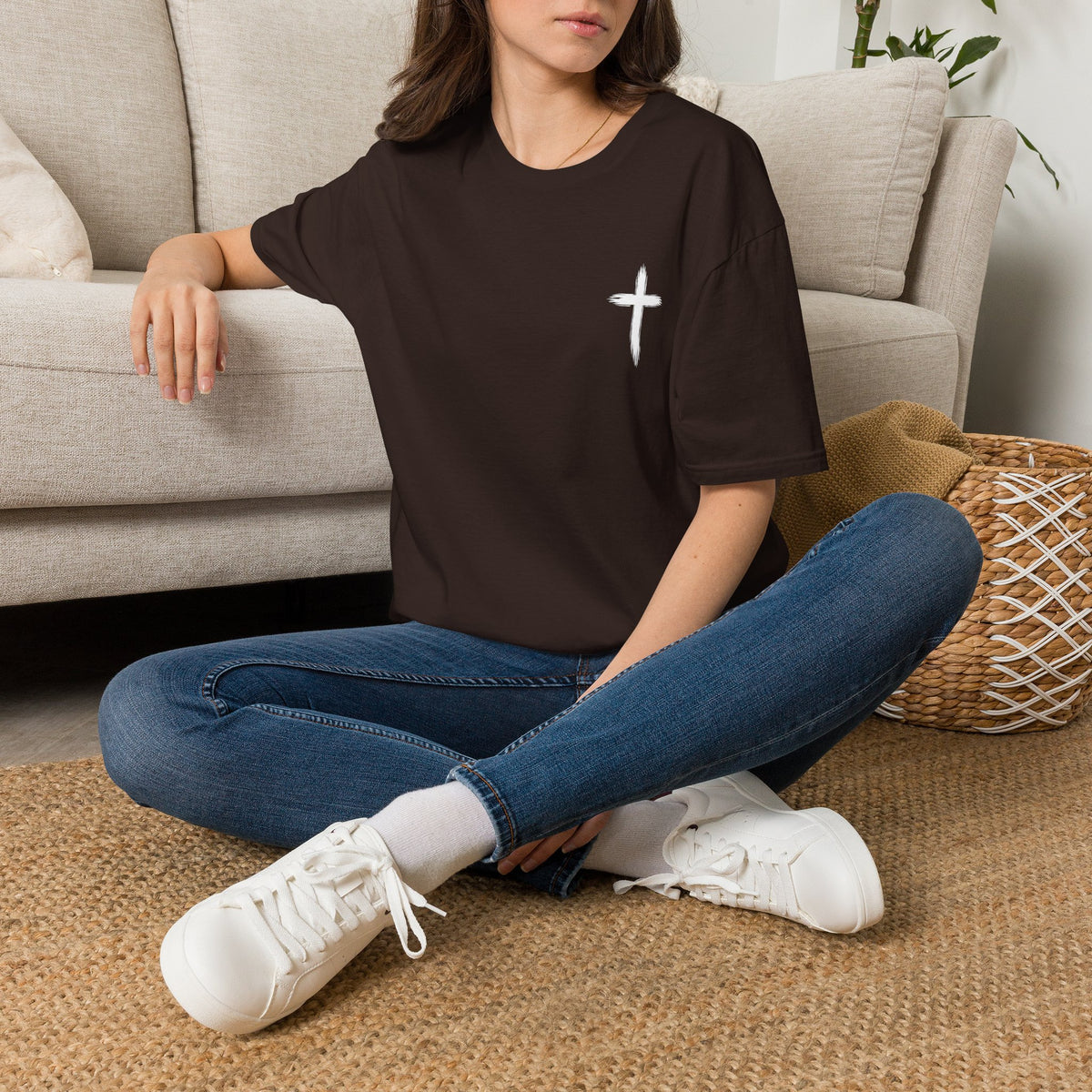 Christian Cross Pocket T-Shirt — Minimal Faith Graphic Tee