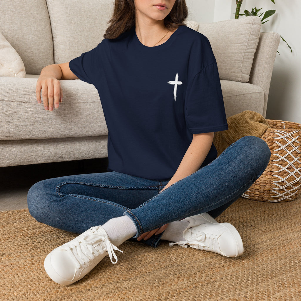 Christian Cross Pocket T-Shirt — Minimal Faith Graphic Tee