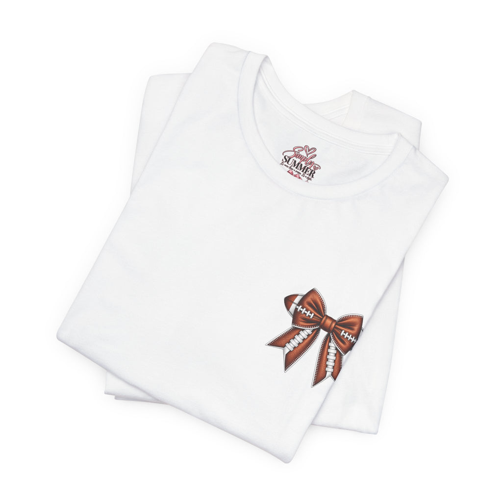 Football Mom T-Shirt — "My Heart Is On The Line" Graphic Tee for Game Day